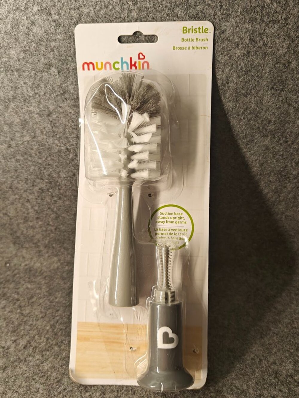Munchkin Bristle Bottle Brush w/ Nipple Brush NEW Package Slightly Opened